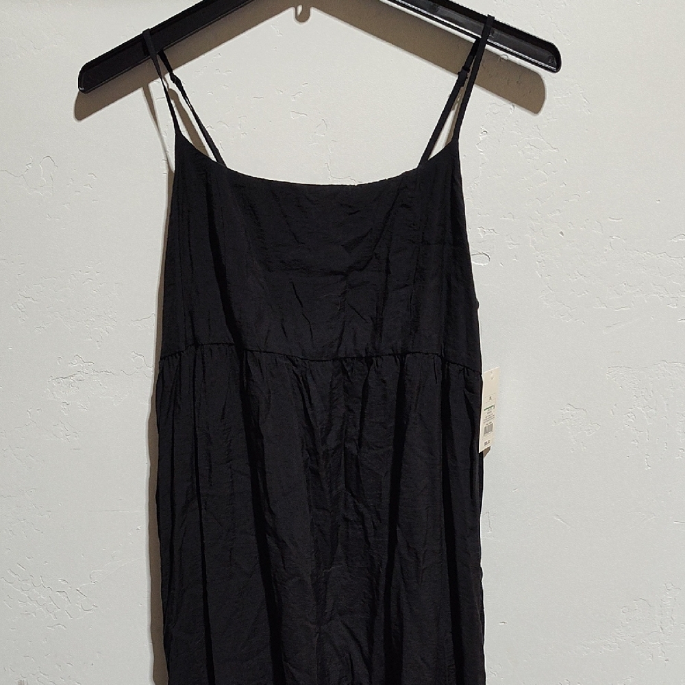 Black Spaghetti Strap Dress,Back Tie, XL, Nwt